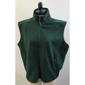 Mens Green Fleece Vest Size Large